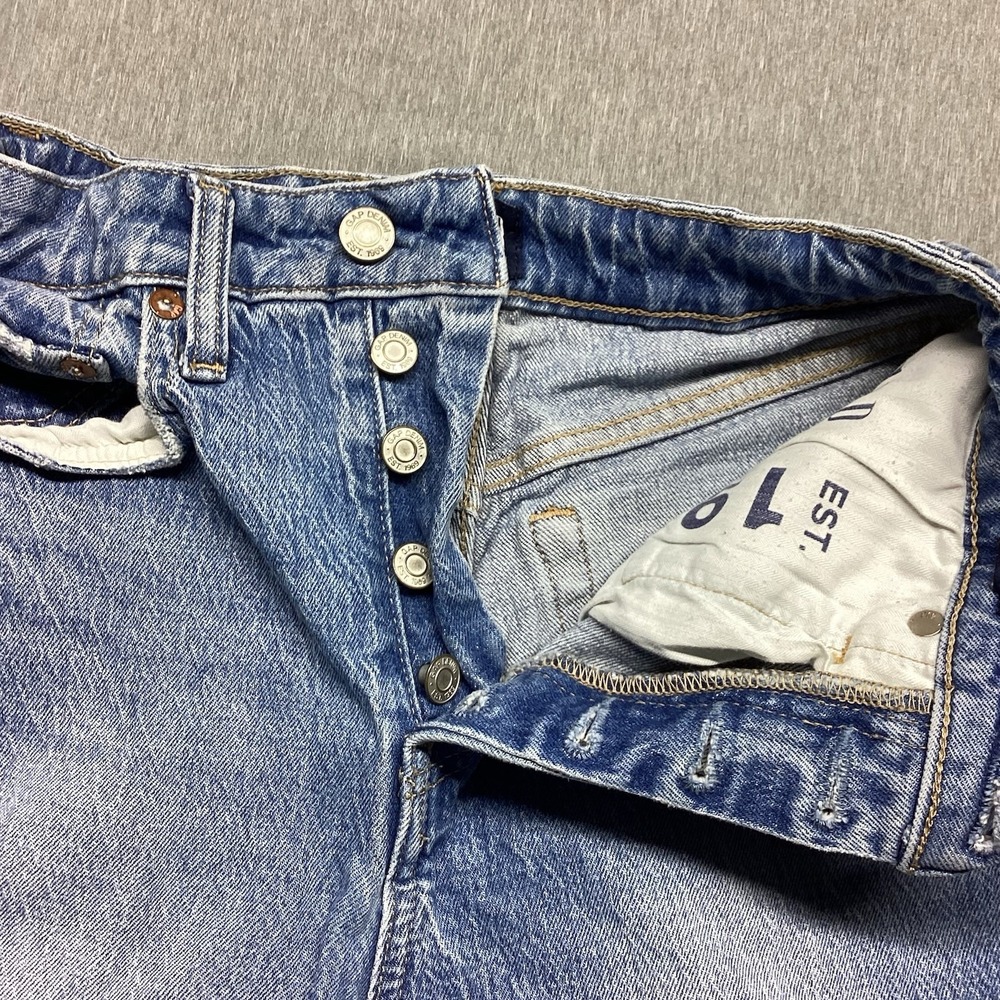 Gap Cheeky Straight Old School High Rise Women Size 0/25P Denim Jeans - Picture 6 of 14